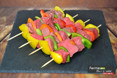 Brochettes de bœuf nature à griller
